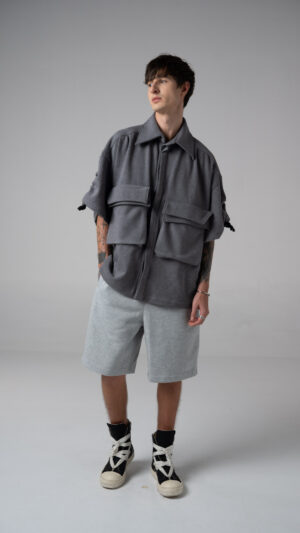 Asymmetric Douple Pocket Jacket